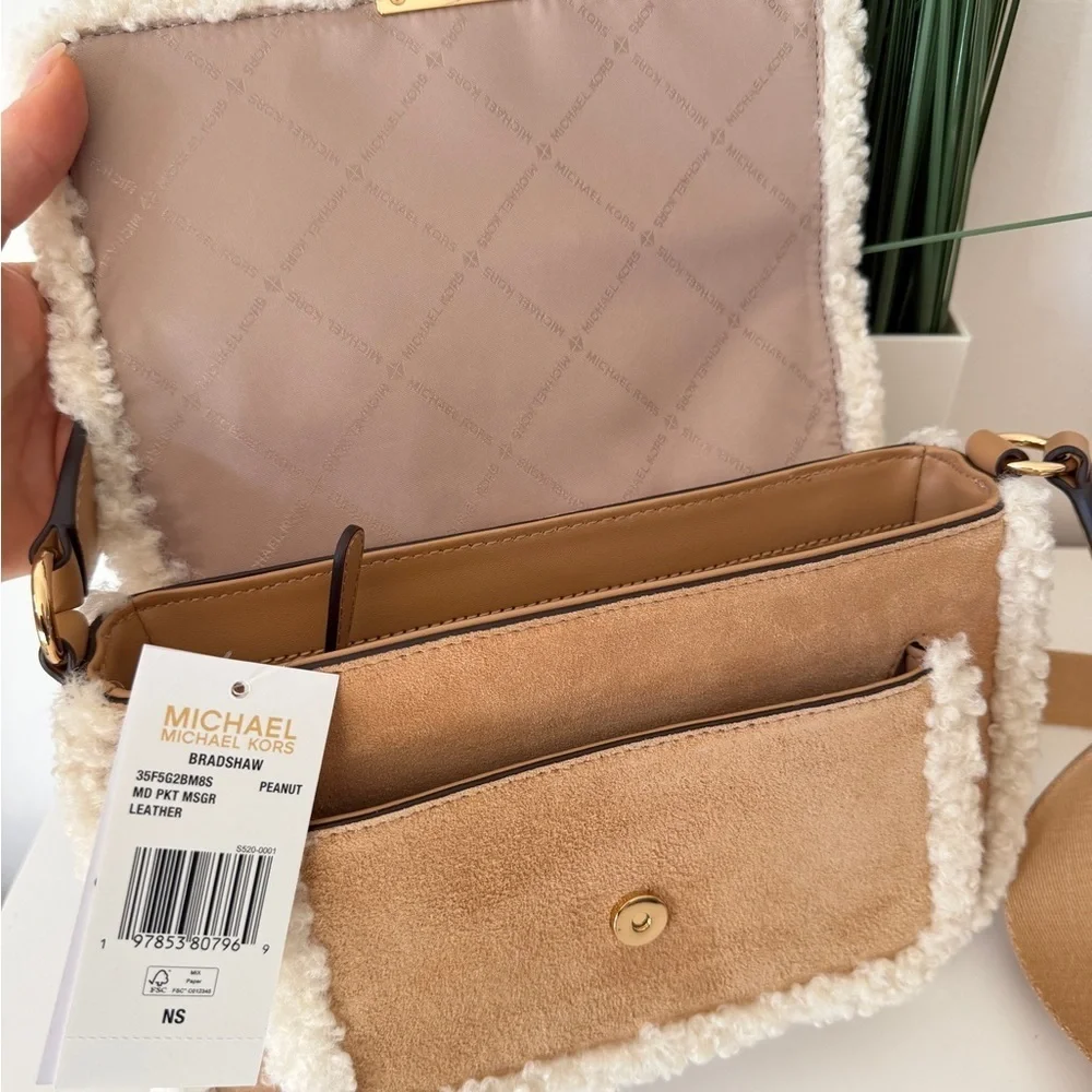 Michael Kors Tan and Cream Crossbody Bag